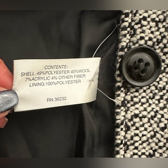 Gallery New York Belted Tweed Coat with Hood - Size L - Picture 9 of 10